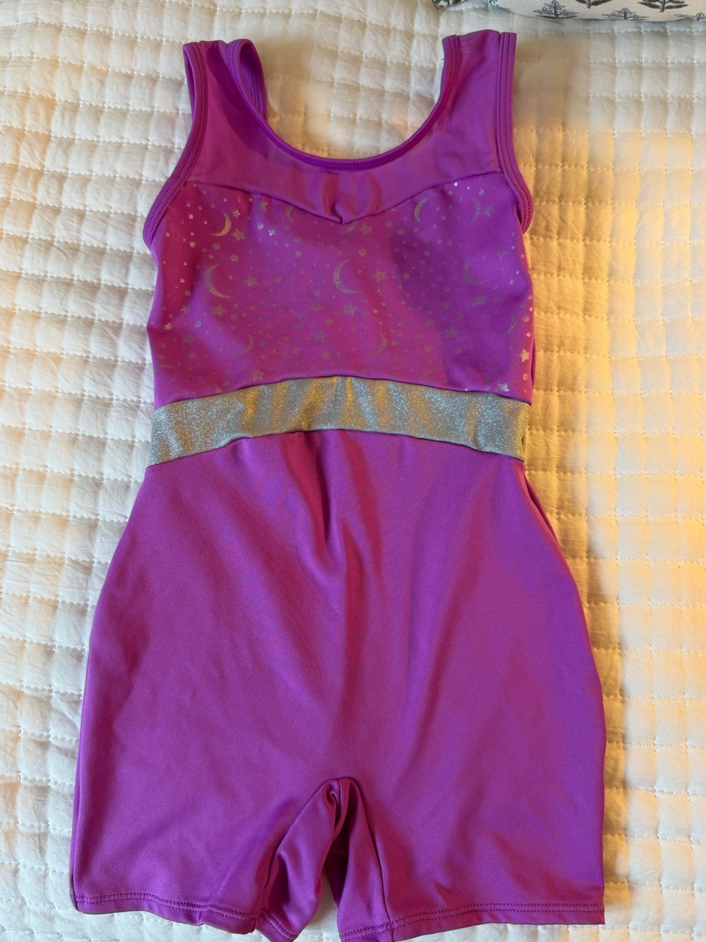 Girls' Purple Sparkle Moon Dance Leotard
